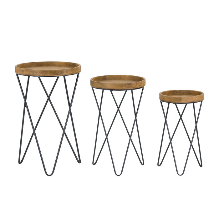 Loft Collection Set Of Three Side Tables