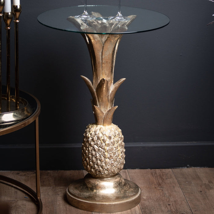 Ashby Gold Pineapple Side Table