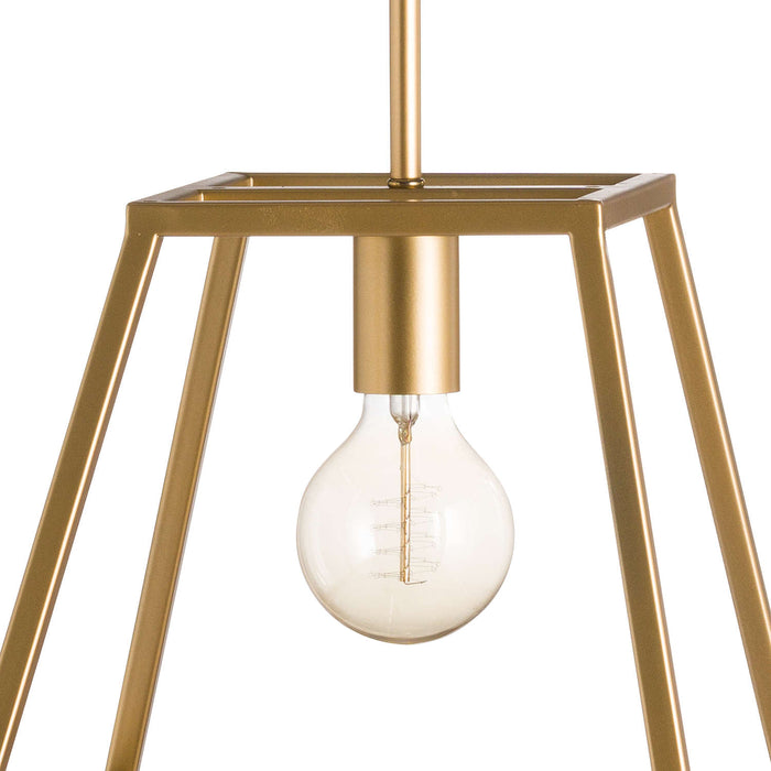 Brass Piped Pendant Light