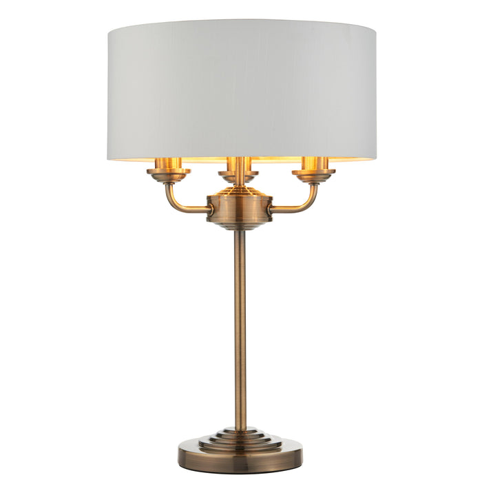 Highclere Three Table Lamp Antique Brass