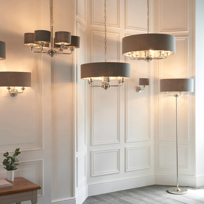 Highclere Three Floor Light Nickel & Charcoal