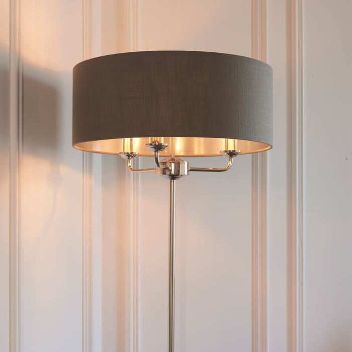 Highclere Three Floor Light Nickel & Charcoal