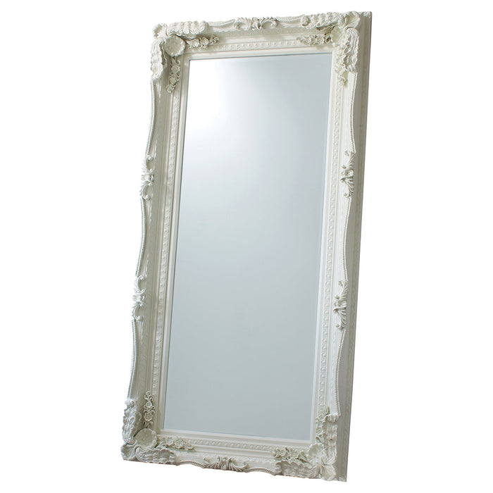 Carved Louis Leaner Mirror Cream