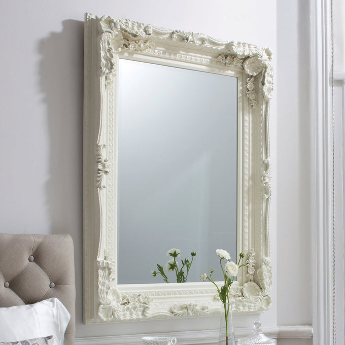 Carved Louis Mirror Cream