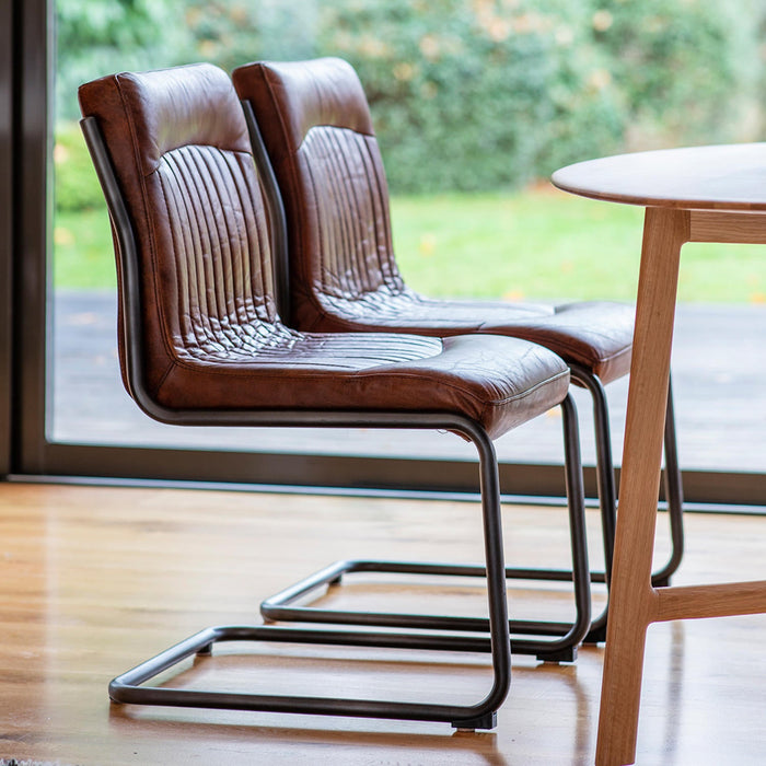 Capri Leather Chair Brown