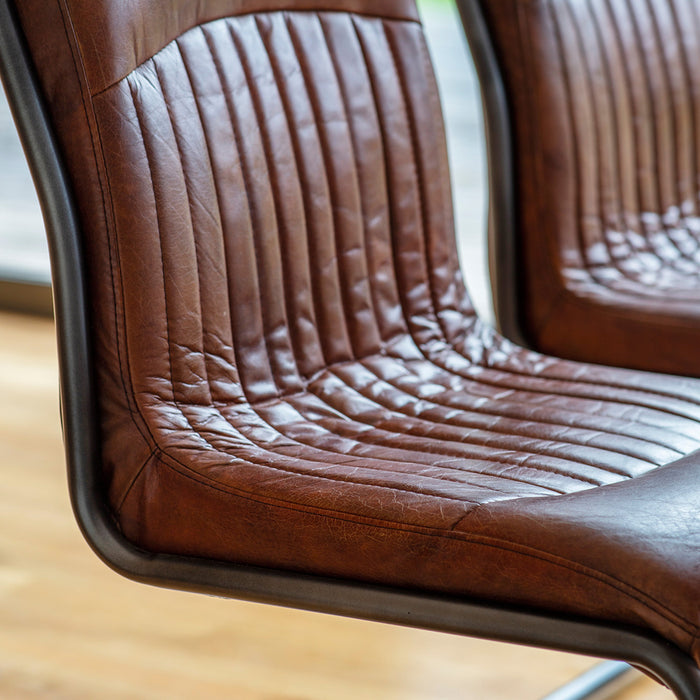 Capri Leather Chair Brown