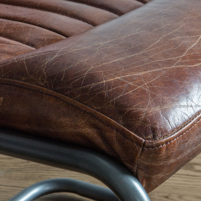 Capri Leather Chair Brown