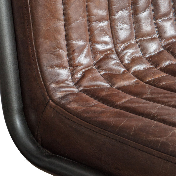 Capri Leather Chair Brown