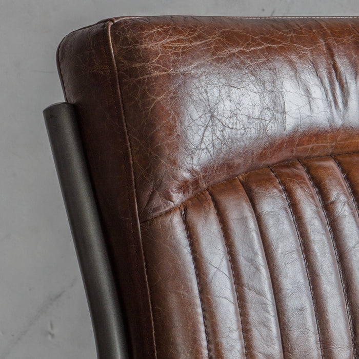 Capri Leather Chair Brown