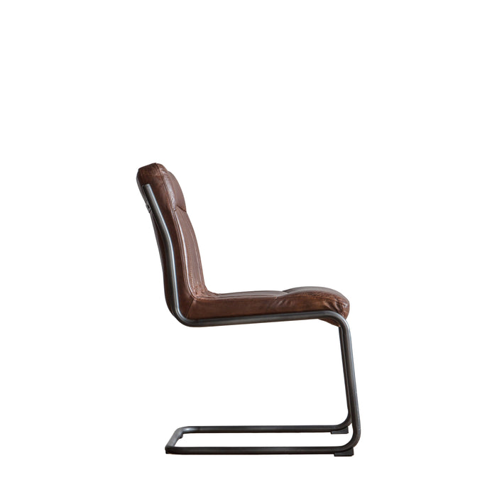 Capri Leather Chair Brown