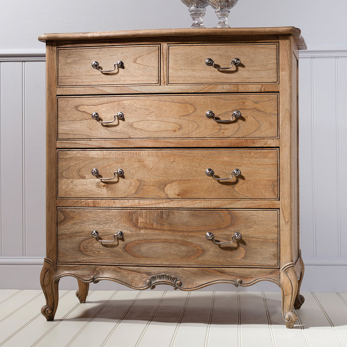 Chic Five Drawer Chest Weathered