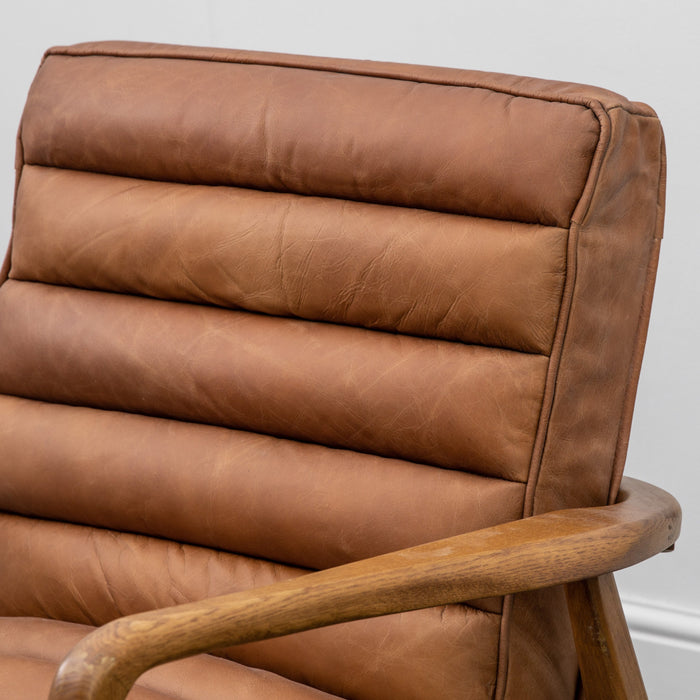 Datsun Armchair Vintage Brown Leather