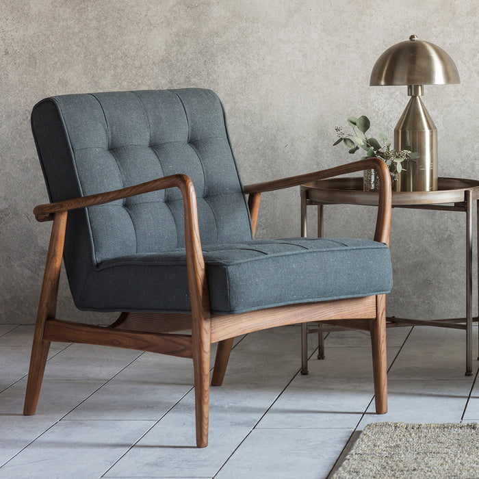 Humber Armchair Dark Grey Linen