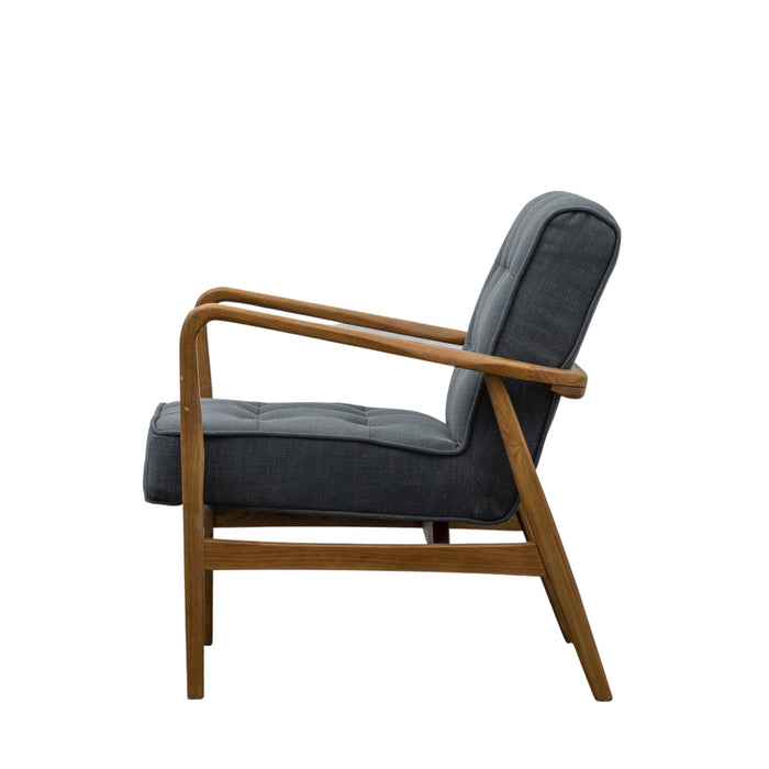 Humber Armchair Dark Grey Linen