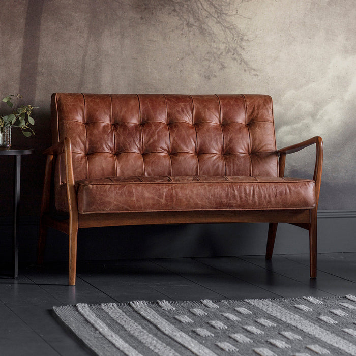 Humber Two Seater Sofa Vintage Brown Leather