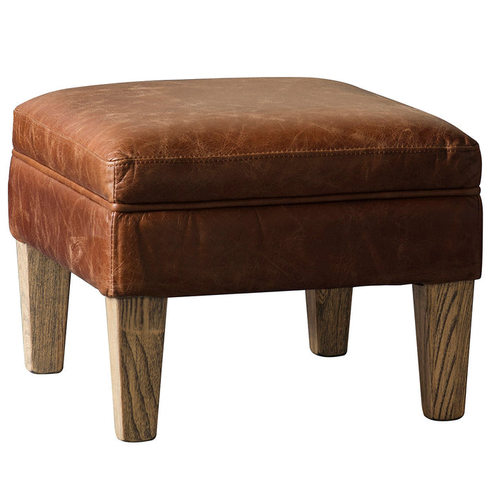 Mr. Paddington Stool Vintage Brown Leather