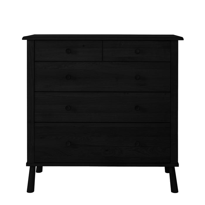 Wycombe Five Drawer Chest Black