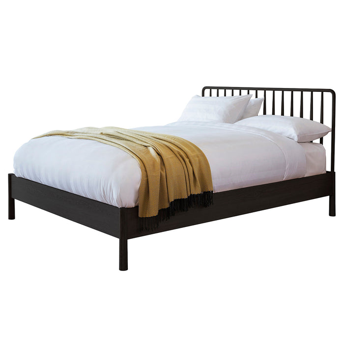 Wycombe Four Foot Six Inches Spindle Bed Black