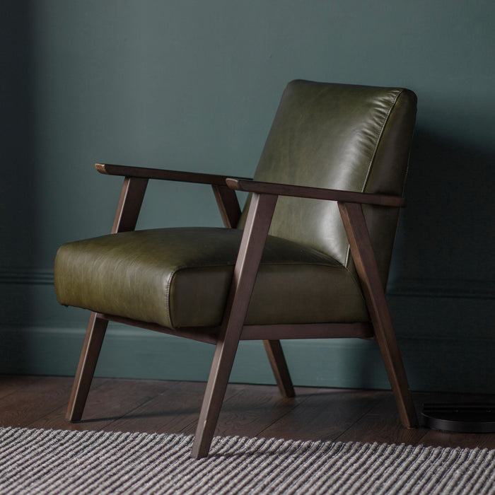 Neyland Armchair Heritage Green Leather