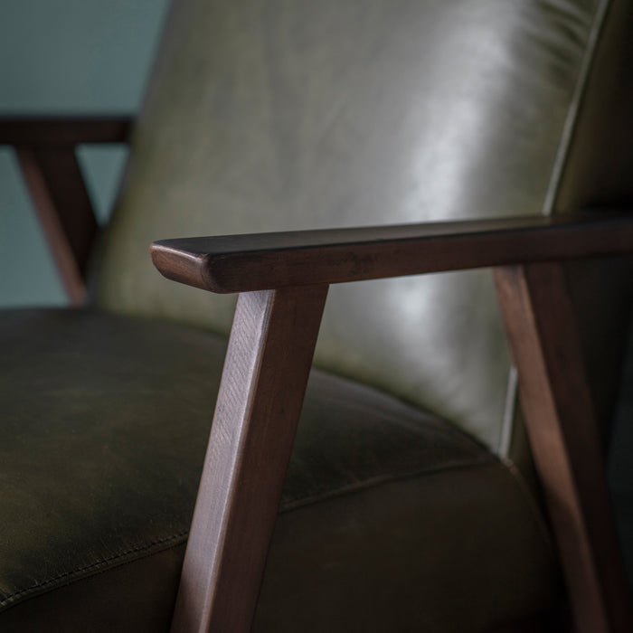 Neyland Armchair Heritage Green Leather