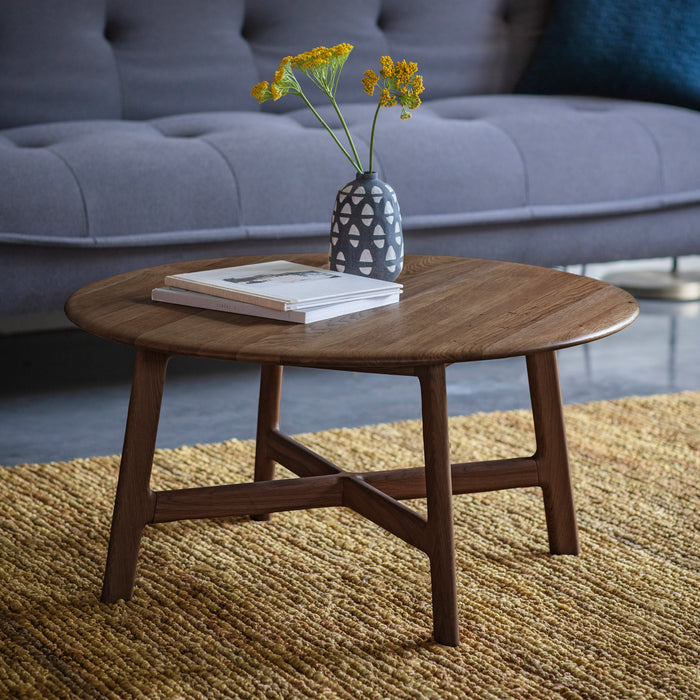 Madrid Round Coffee Table Walnut