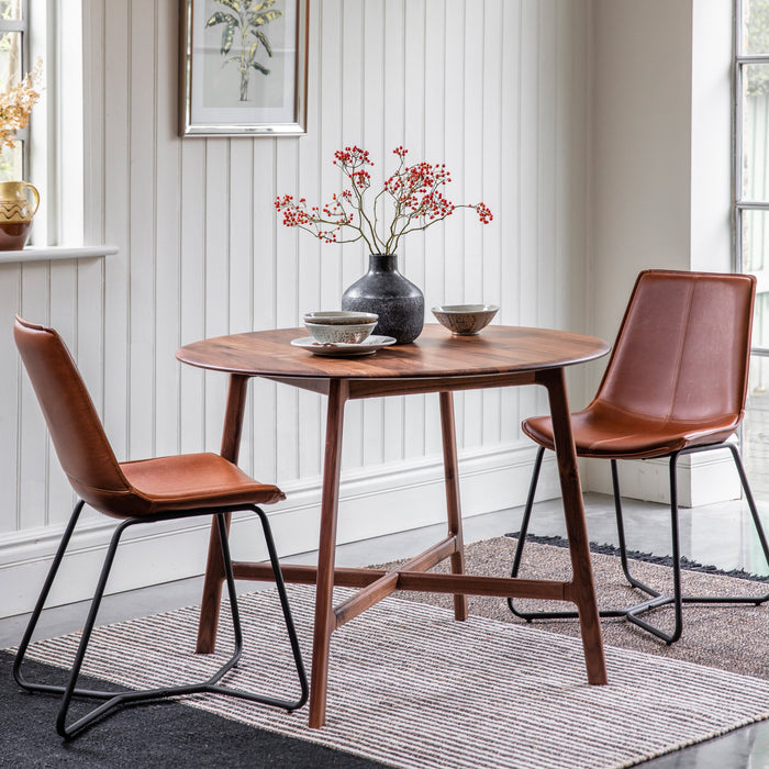 Madrid Round Dining Table Walnut