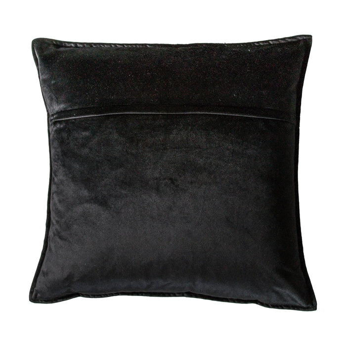 Meto Velvet Oxford Cushion Black