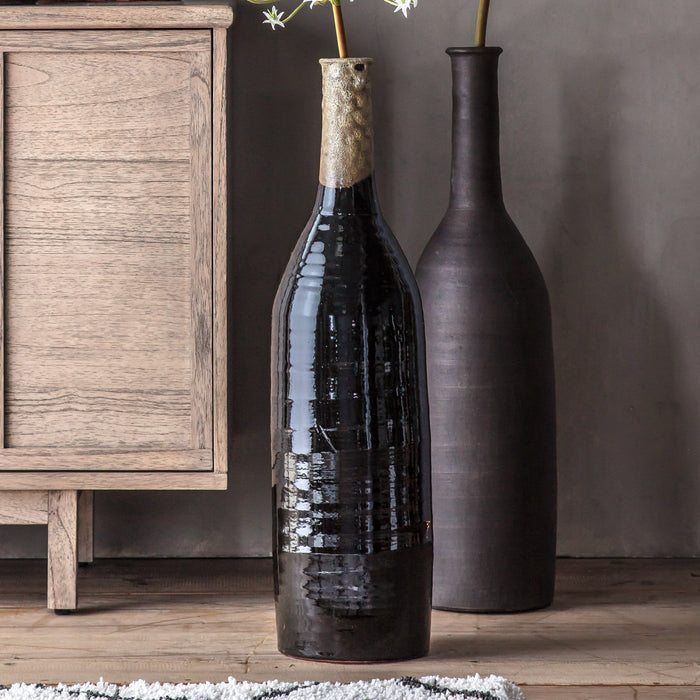 Robello Bottle Vase Lava Black