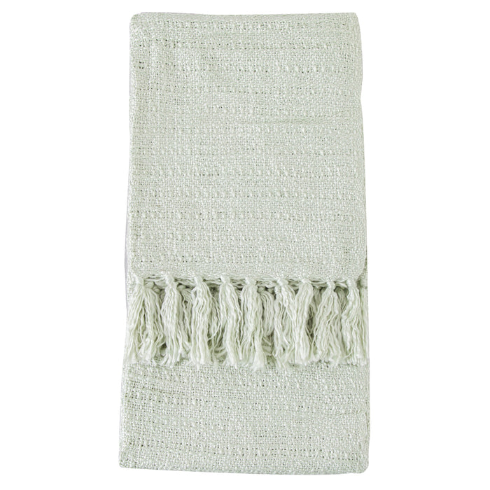 Acrylic Textured Throw Green