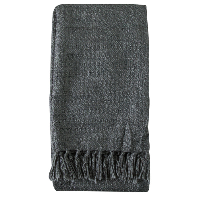 Acrylic Textured Throw Grey