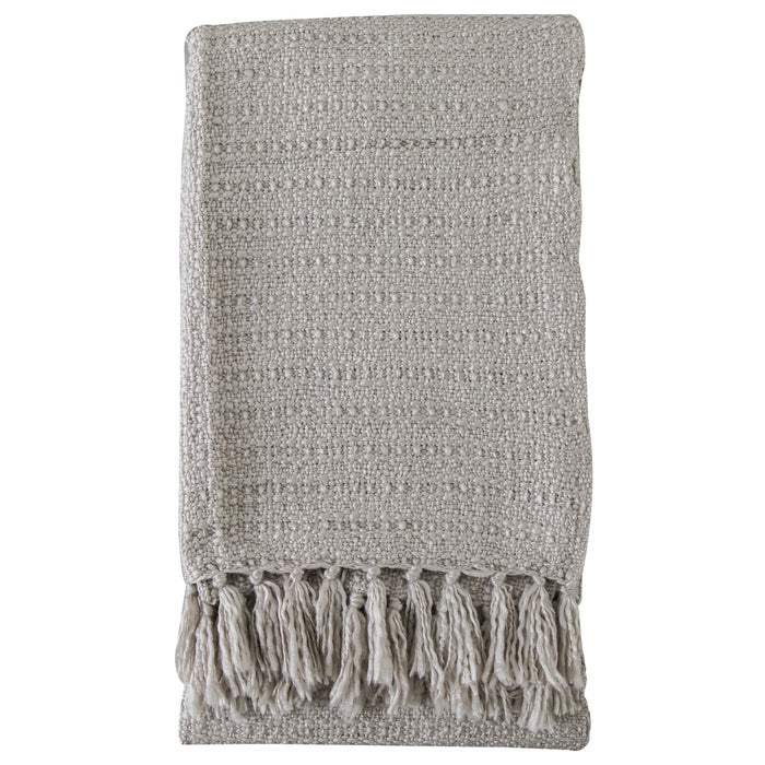 Acrylic Textured Throw Natural