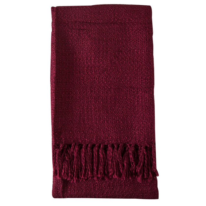 Acrylic Textured Throw Claret