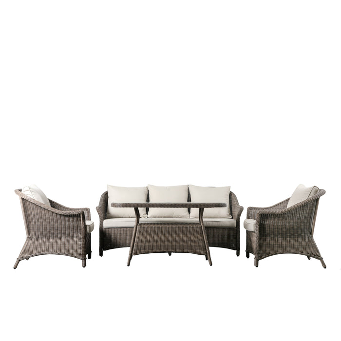 Petra Lounge Dining Set Natural