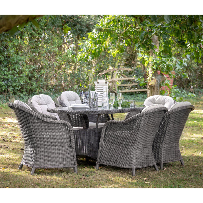 Fior Six Seater Dining Set Grey