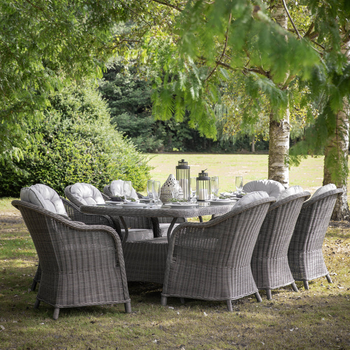 Fior Eight Seater Dining Set Grey