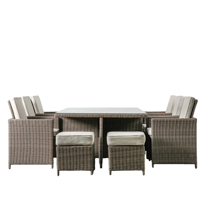 Rondin Ten Seater Cube Dining Set Natural