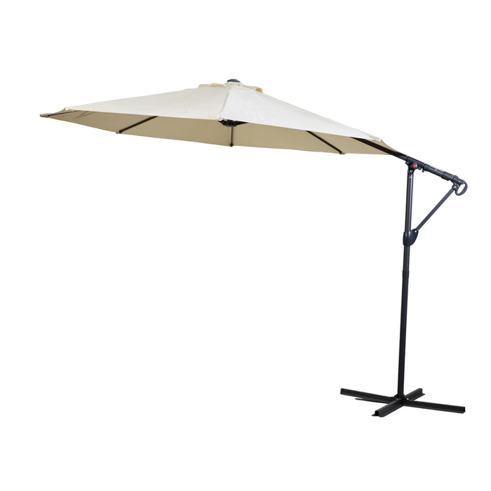 Vazzano Three meter Cantilever Parasol Cream