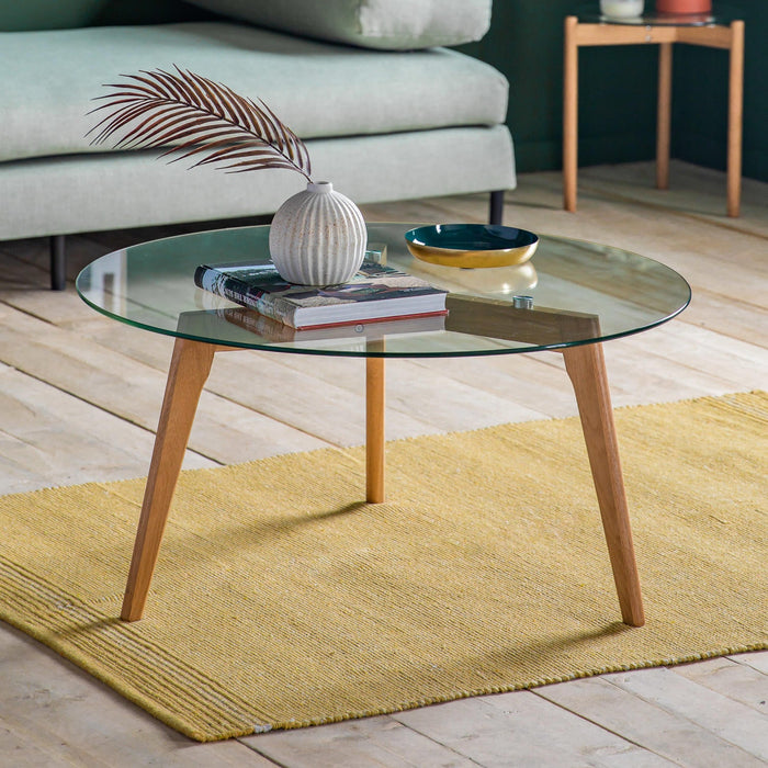 Blair Round Coffee Table Oak