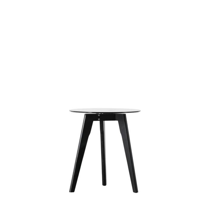 Blair Round Side Table Black