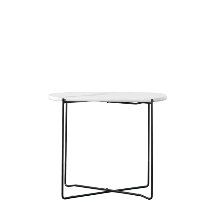 Linford Side Table White Marble