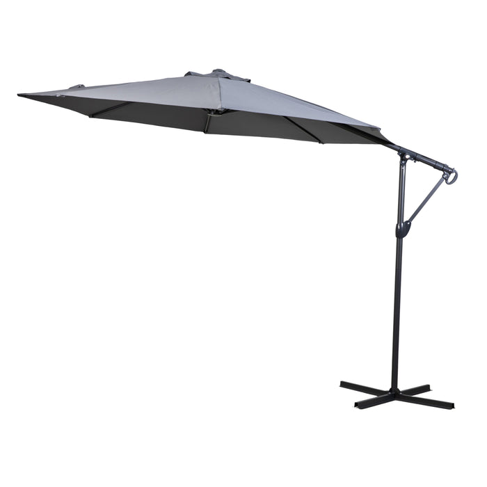 Vazzano Three meter Cantilever Parasol Grey