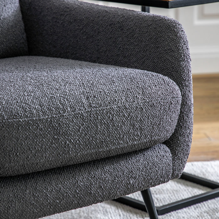 Brompton Armchair Dark Grey Linen