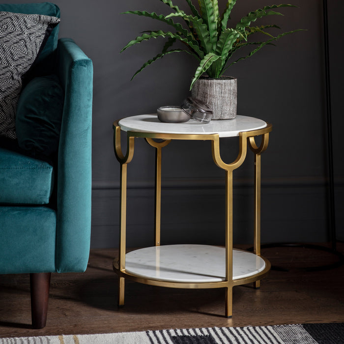 Weston Side Table White Marble