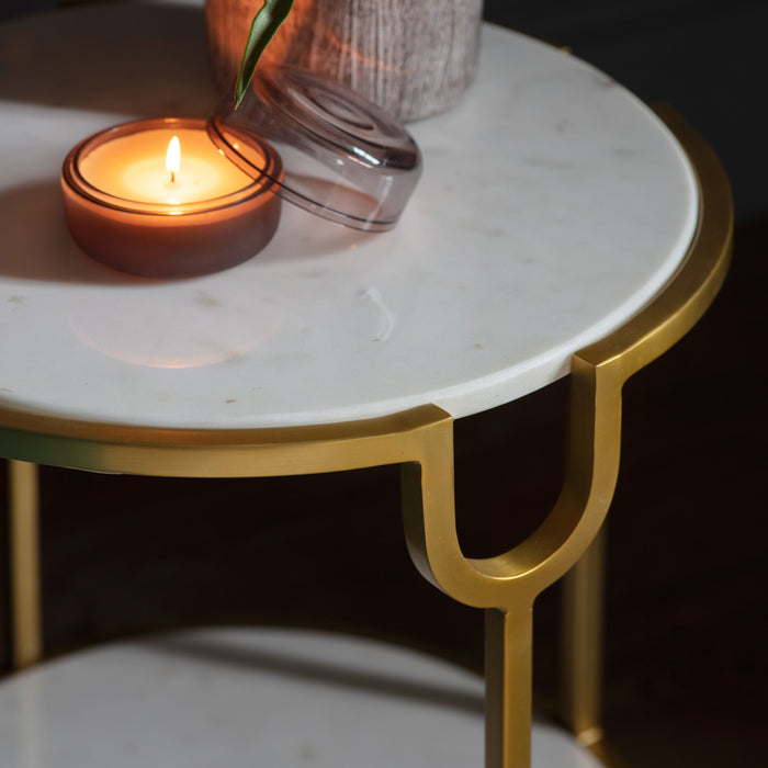 Weston Side Table White Marble