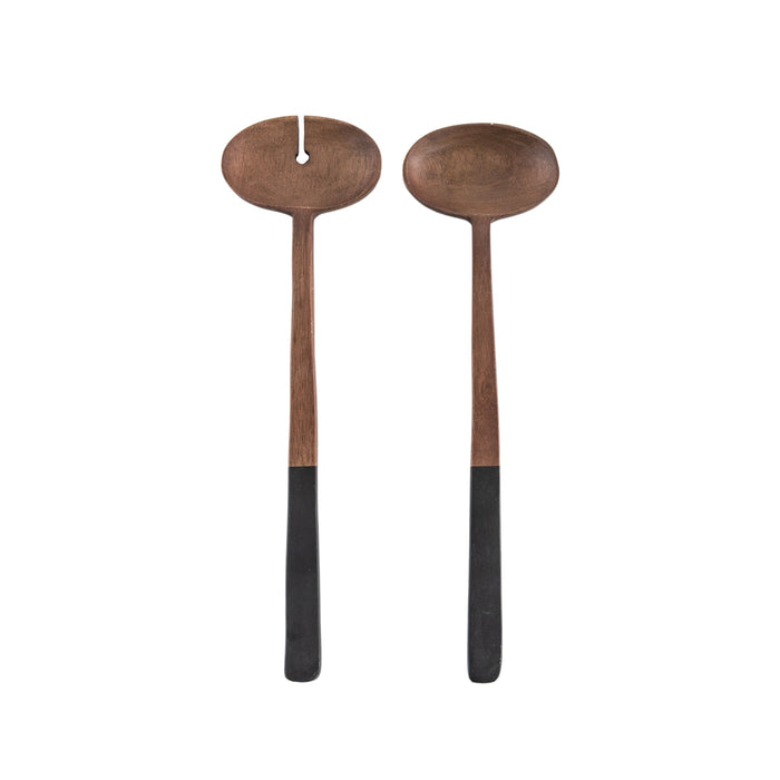 Lena Salad Servers Dark Brown (Set of two)