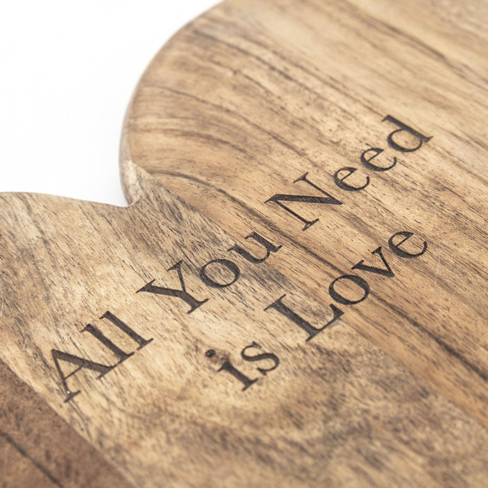 Emotive Heart Chopping Board Natural