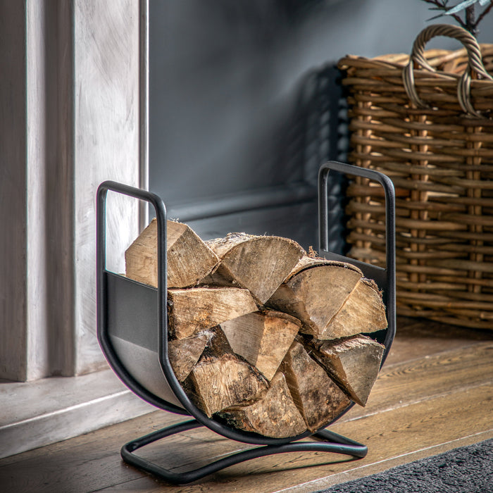 Bronte Log Basket Black