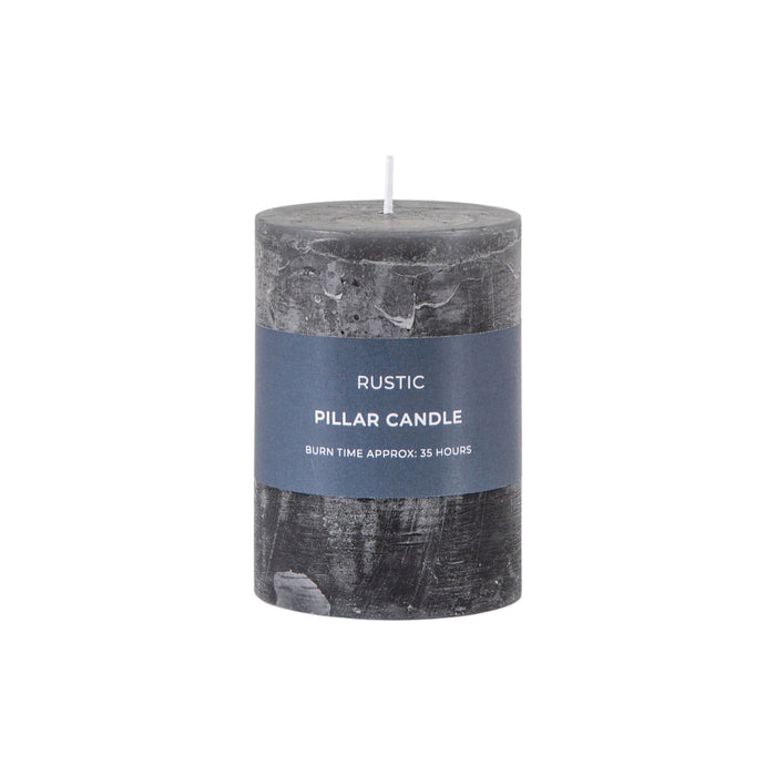 Pillar Candle Rustic Slate (Two Pack)