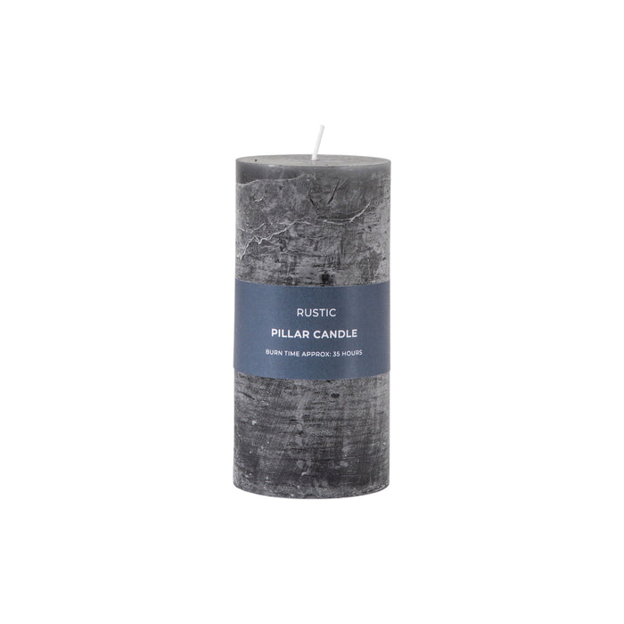 Pillar Candle Rustic Slate (Two Pack)