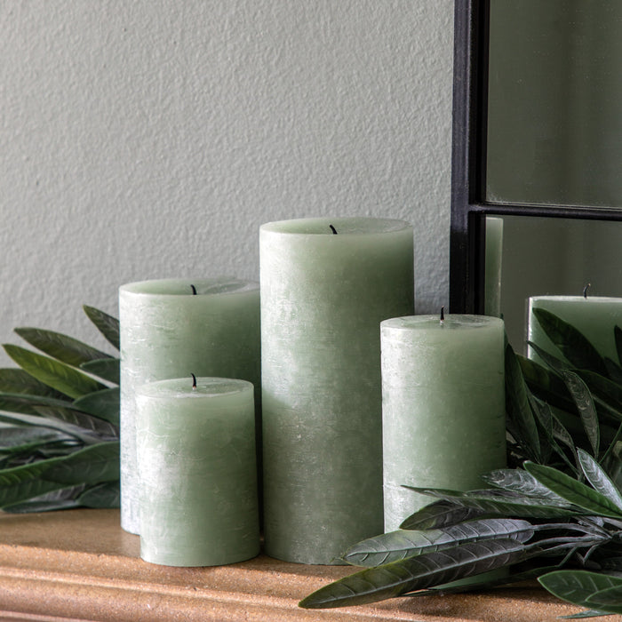 Pillar Candle Rustic Sage (Two Pack)